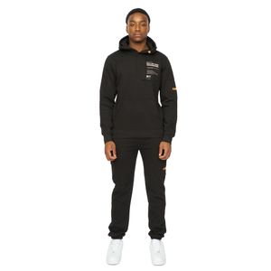 Duck and Cover Black Adamsberg Hoodie And Joggers Set for men