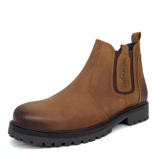 Wrangler Brown Yuma Chelsea Leather Boots for men