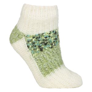 Elle Green 1 Pair Ladies Sherpa Lined Slipper Socks