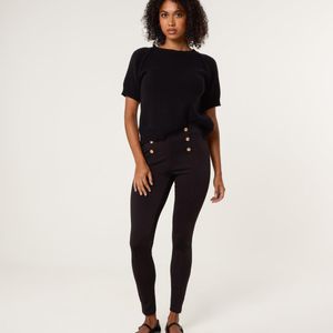 Blue Vanilla Natural Button Detail Shaping Pants