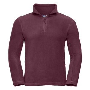 Russell Purple Zip Neck Outdoor Fleece Top for men