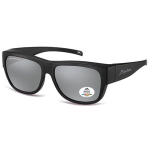 Montana Black Square Fit Over Matte Revo Mirror Polarized Fo10