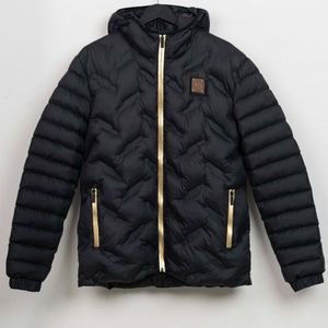 D Rock Black D Rock Quilted Puffer Jacket With Hooded Padded for men