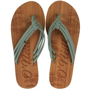 O'neill Sportswear Green Ditsy Flip-Flops