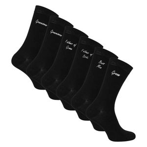 Sock Snob Black 6 Pairs Wedding Socks for men