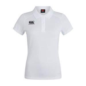 Canterbury White Ladies Club Dry Polo Shirt