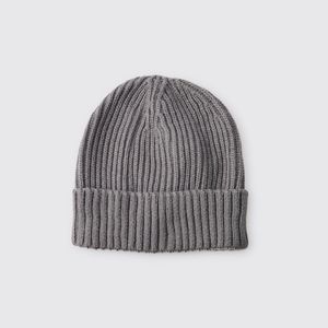 BoohooMAN Grey Ribbed Micro Beanie for men