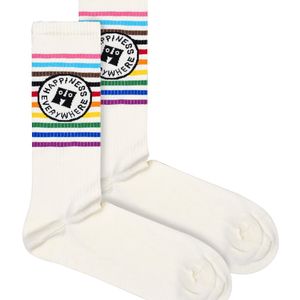 Happy Socks White Novelty Pride Design