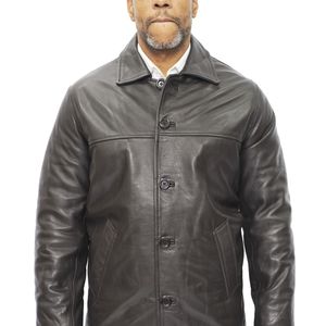 Infinity Leather Grey Cowhide Box Jacket-Mendoza for men