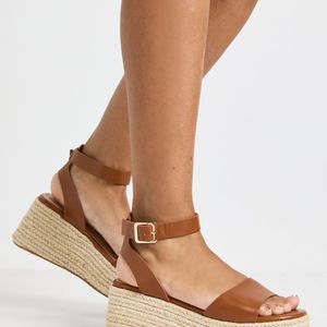 Boohoo Natural 2 Part Flatform Wedges