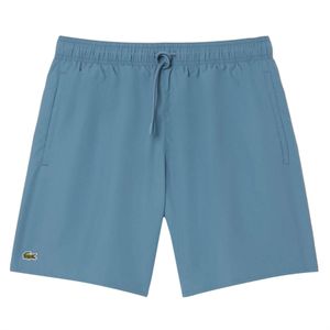Lacoste Blue Length Monochrome Swim Trunks for men