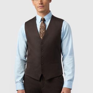 Limehaus Grey V-Neck Tailored Suit Waistcoat for men