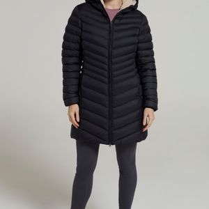 Mountain Warehouse Blue 'Florence' Padded Jacket Fur Lined Water Resistant Coat Polyamide