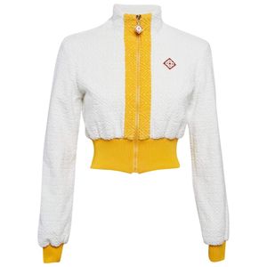 Casablanca Grey Monogram Terry Zip Through Track Top Jacket Cotton for men