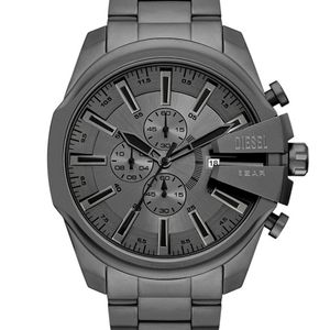 DIESEL Grey Mega Chief Slim Watch Dz4676 Stainless Steel for men