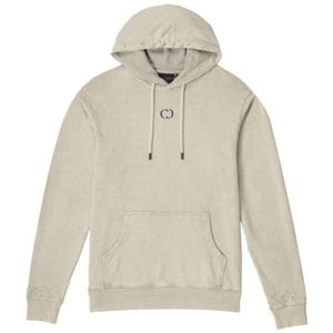 Criminal Damage Natural Essential Distressed Washed Hoodie for men