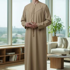 Thobez Green Eid Moroccan Jubba Robe Djellaba Ramadan Eid Thobe Lfs-Hm11 for men