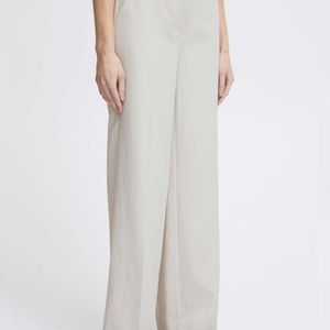 Ichi White Lexi Wide Trouser