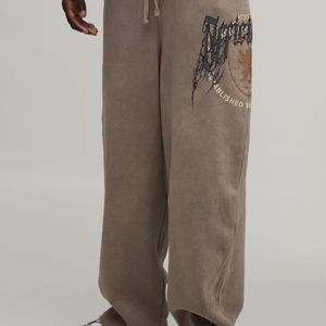 BoohooMAN Brown Balloon Fit Washed Gothic Seam Detail Jogger for men