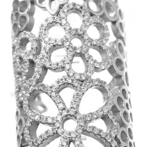 Folli Follie White 3R15S135C-52 Ladies Ring Sterling