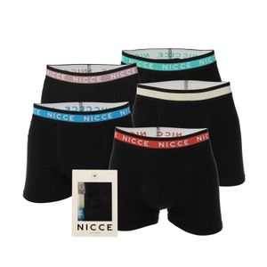 Nicce London Black Lazlow 5 Pack Boxer Shorts for men