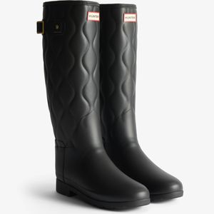 Hunter Black Originals Refined Tall Onion Quilt Boots