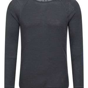 Mountain Warehouse Black Merino Thermal Baselayer Top Long Sleeve Hiking Winter Pullover Wool for men