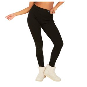Missy Empire Black Missy Empire /Ladies Ribbed Tab Detail Leggings