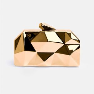 Where's That From Metallic Melanie Geometric Pattern Clutch Bag