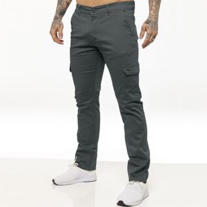 Enzo Blue Cargo Combat Chinos for men