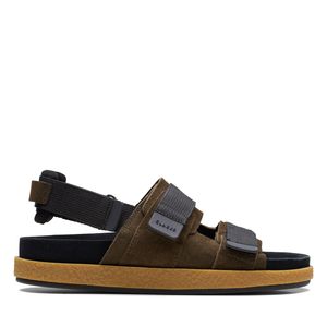 Clarks Brown Overleigh Tor Sandals for men