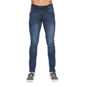 Duck and Cover Blue Tranfold Slim Jeans (Dark Wash) for men