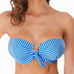 Freya Blue Beach Hut Bandeau Bikini Top