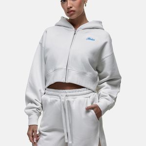 Good For Nothing Grey Embroidered Relaxed Fit Zip Through Hoodie