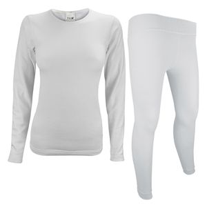 THMO Grey Ladies Long Sleeve Thermal Top & Leggings For Winter