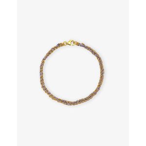 La Maison Du Couturier Metallic Assya Panama 18Ct-Plated Sterling- And Silk Friendship Bracelet