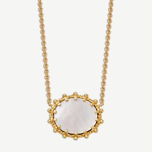 Astley Clarke Floris 18-carat Yellow Gold Vermeil And Mother Of Pearl Pendant