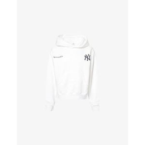 Sporty & Rich White For '47 X The New York Yankees Curve Cotton-Jersey Hoody