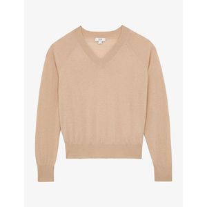 Reiss Natural Paris V-Neck Wool Jumper