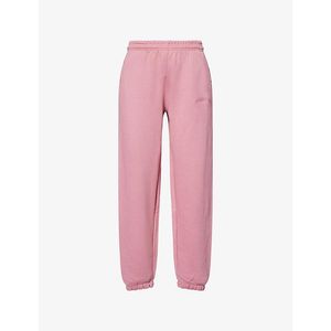 ADANOLA Pink As Logo-Embroidery Cotton-Jersey Jogging Bottoms