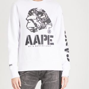 Aape White Foiled Logo-print Jersey Sweatshirt