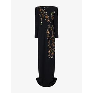 Dries Van Noten Black Dalista Embellished Woven Maxi Dress