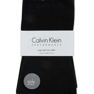 Calvin Klein Black Yoga Anklet Split Toe Socks