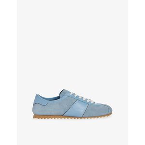 Sandro Blue Leather And Suede Trainers for men