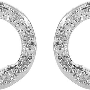 Monica Vinader Metallic Riva Sterling Silver Pavé Diamond Circle Stud Earrings
