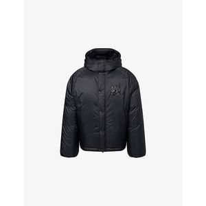 Amiri Blue Logo-Patch Padded Shell-Down Jacket for men