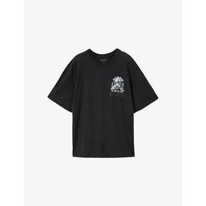 AllSaints Black Hula Branded Cotton-Jersey T-Shirt for men