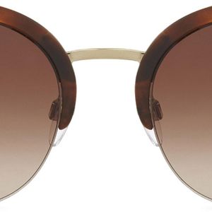 Burberry Black Be4241 Check Round Half-frame Sunglasses