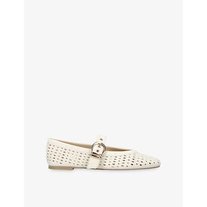 Dolce Vita White Mikel Perforated Suede Ballet Flats