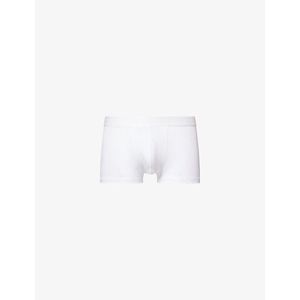 Sunspel White Branded Mid-Rise Stretch-Woven Trunks for men